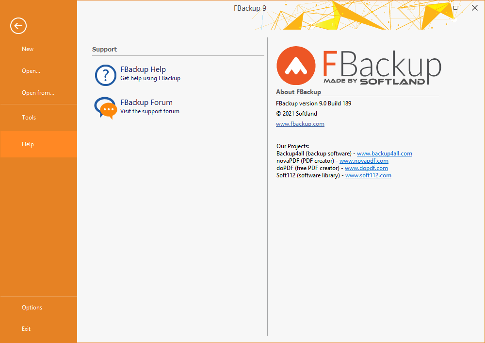 Le logiciel de sauvegarde FBackup