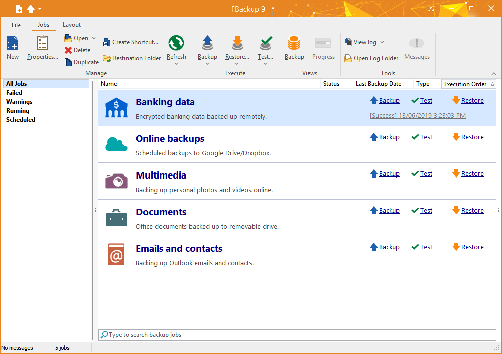 FBackup Interface