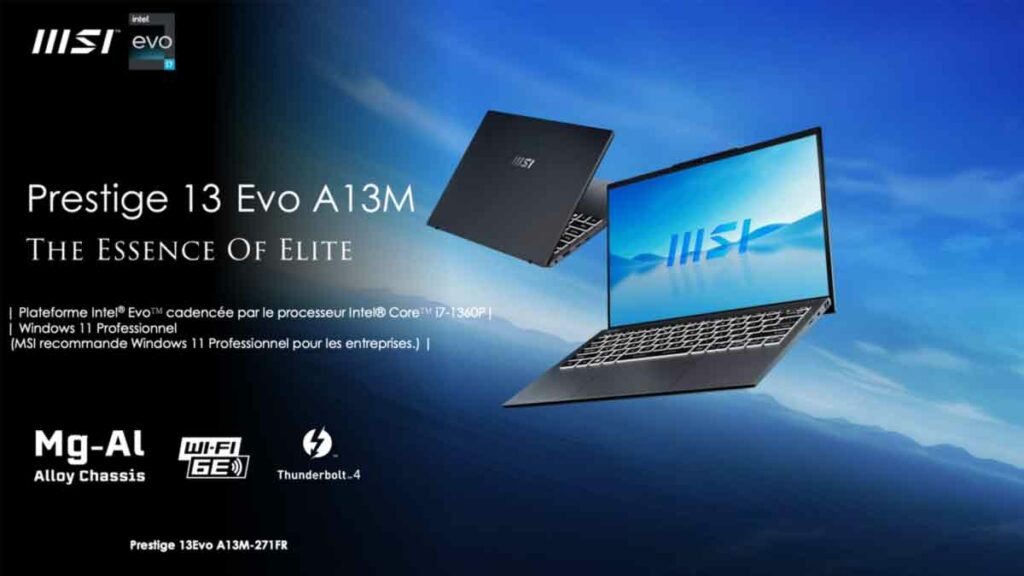 MSI Prestige 13 Evo (A13M-217FR) : L’Ultrabook qui redéfinit le rapport qualité/prix