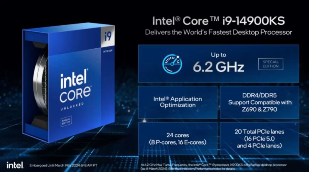 Le tout nouveau processeur Intel Core i9-14900KS est le plus rapide au monde