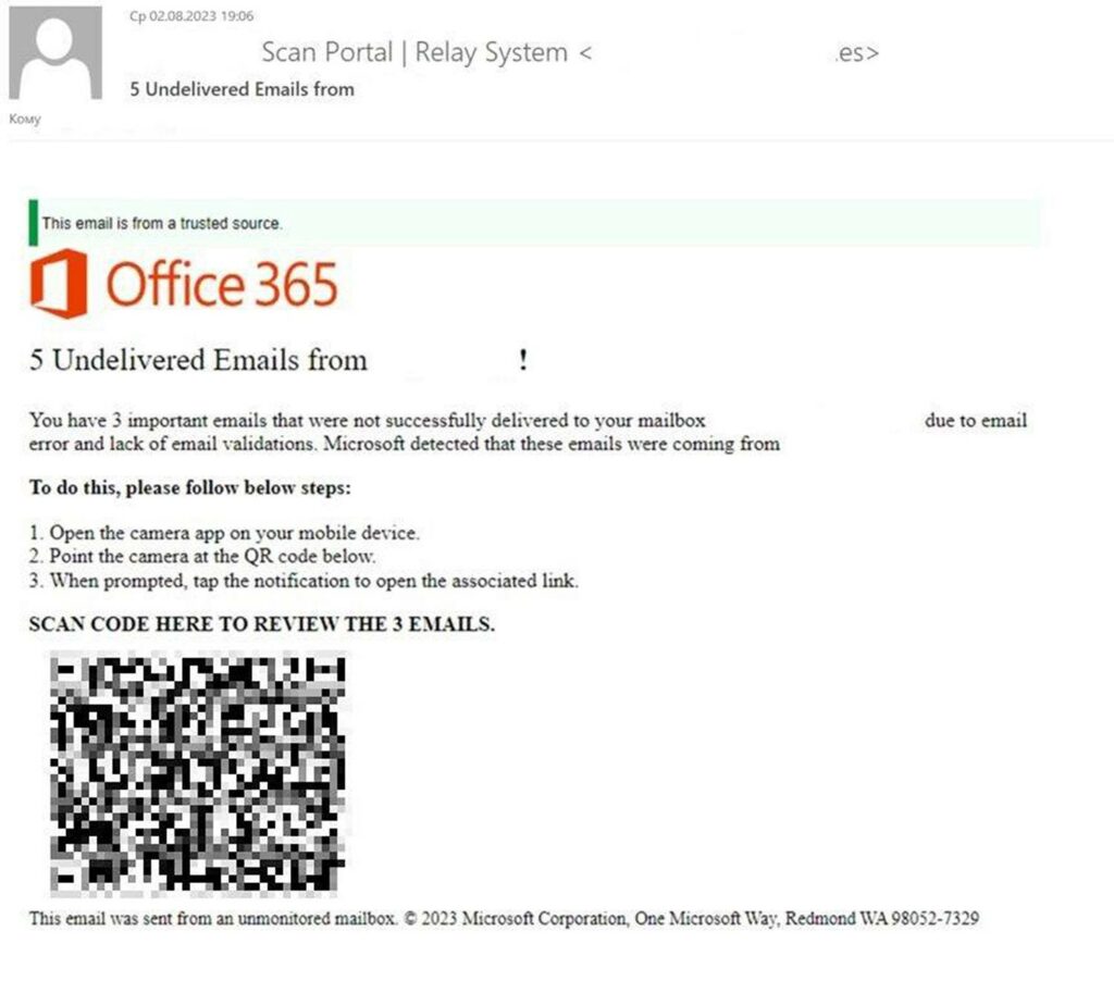 Email QR Phishing